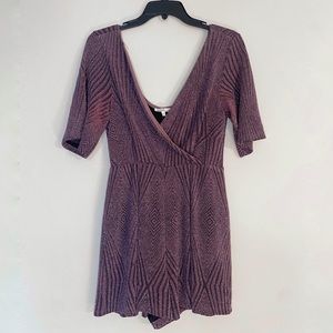 Charlotte Russe Glittery Purple Romper